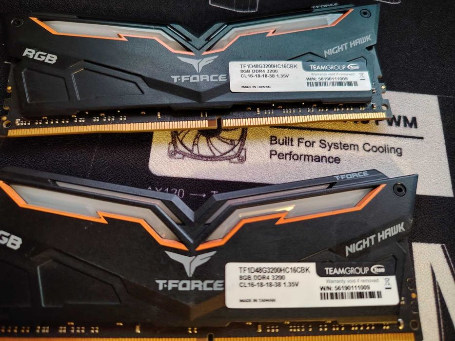 Рам памет Team T-Force Night Hawk Black 16GB (2x8GB) DDR4 3200MHz