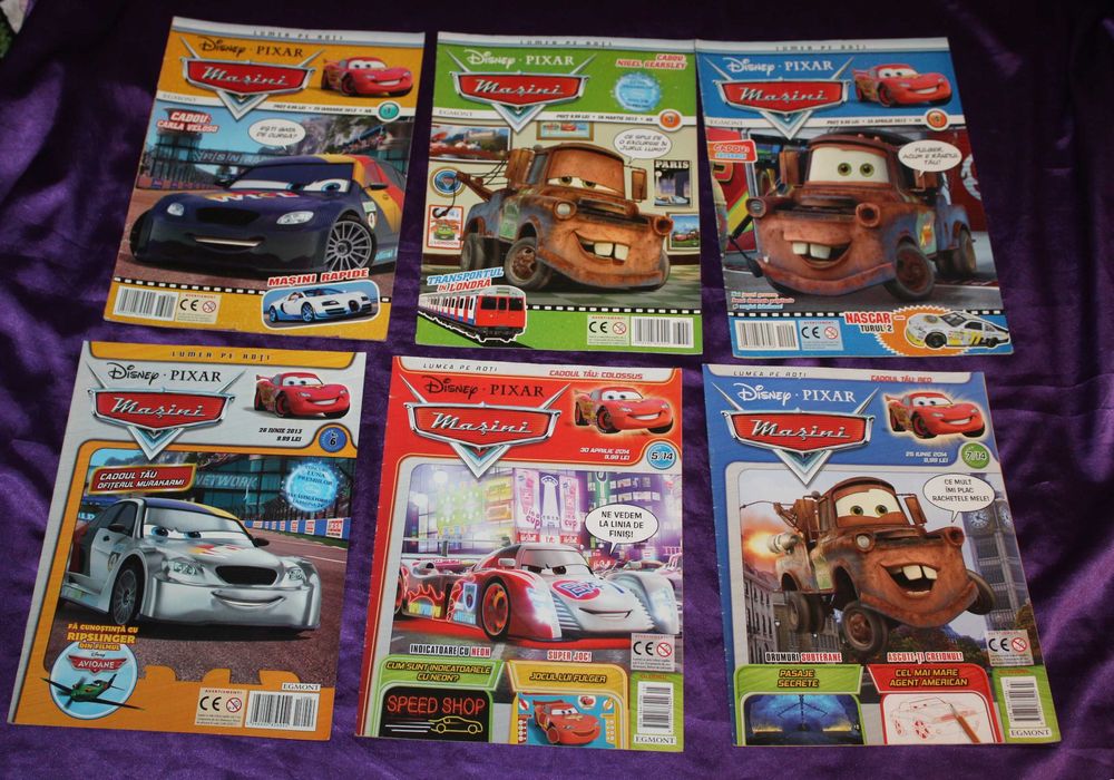 reviste Disney Pixar Masini Cars Power Rangers Roary Bolidul de curse  benzi desenate egmont Ratatouille Disney Junior Winnie de plus Ursuletul