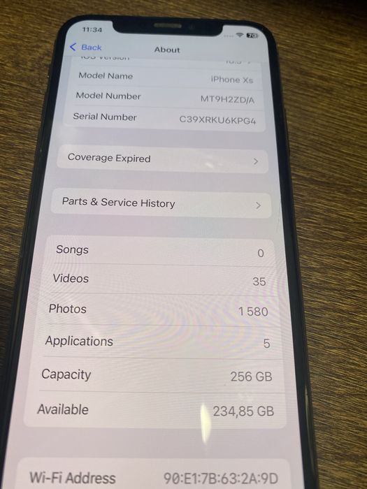 iphone XS 256 gb  gold