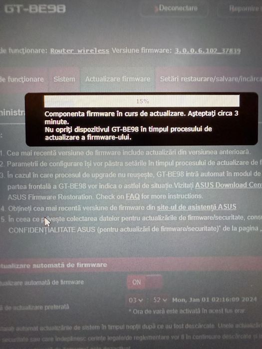 Router Asus GT-98BE , BE 25000, WiFi 7 , Factura si Garantie