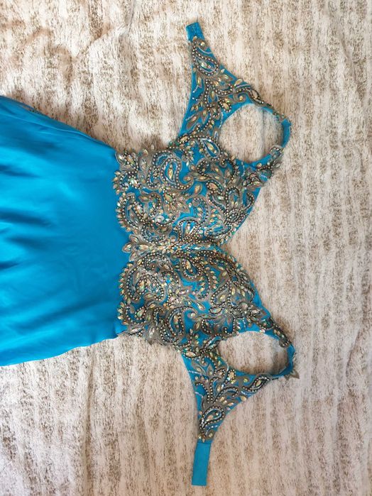 Дамска официална бална рокля/синя за бал или сватба