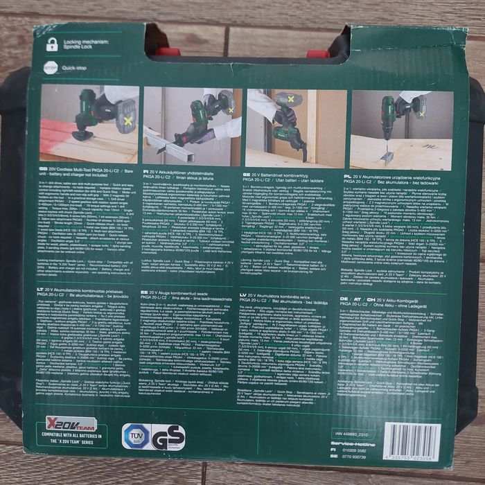 Instrument multifuncțional Parkside 3-în-1 (PKGA 20-Li C2)