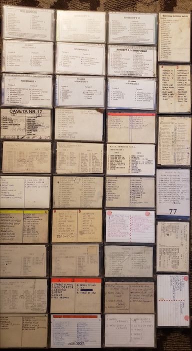 Am peste 100 de Casete_cu_Jocuri_și_Softuri, pt Calculatoare din 1989.