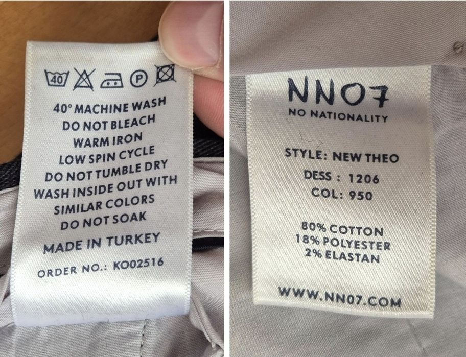Pantaloni Premium NN07, New Theo Slim Fit, Scandi Style - W32 L34