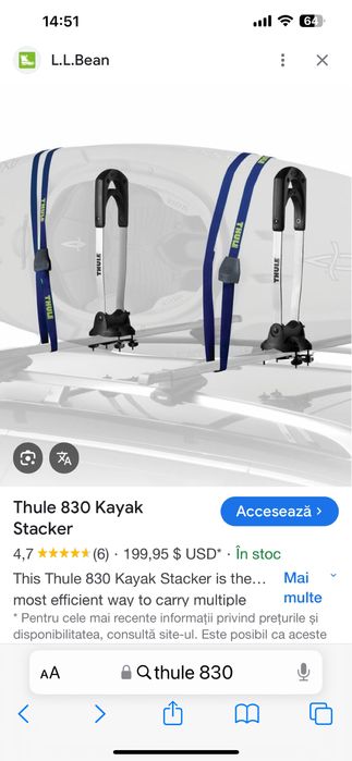 Thule Suporti Canoe Stacher 830