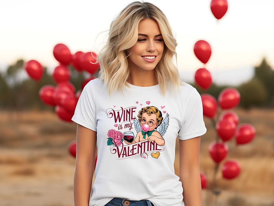 Дамски тениски с Вино, Надписи, Valentine, ХО ХО