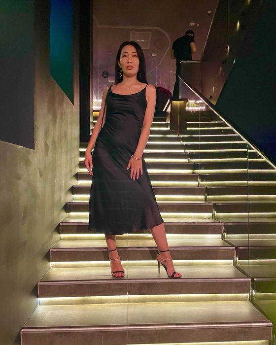 Купальник платье атласное