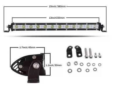 Лед Бар тънък едноредов светодиоден бар Офроуд фар за мъгла 12V 24V