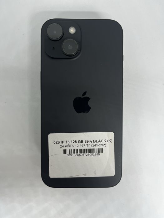 15 128 gb 89% black