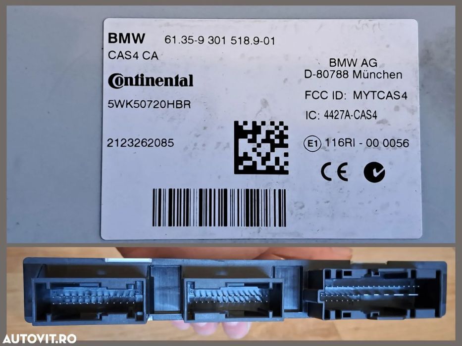 Kit set pornire BMW X5 X6 E70+LCI E71 calculator motor unitate CAS 4 cheie originala