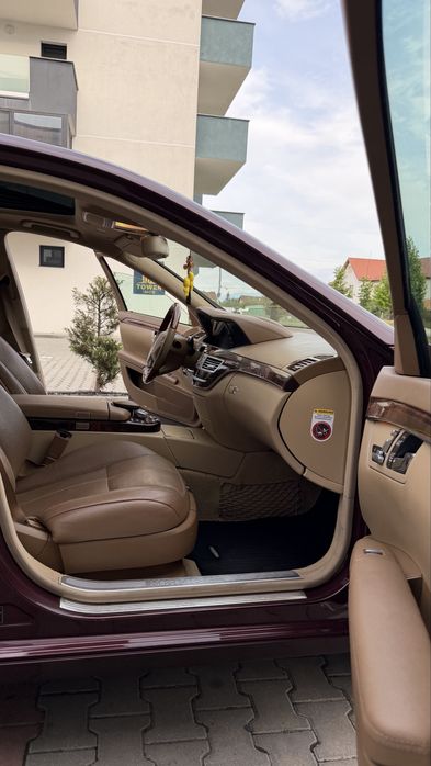 Mercedes S320 3.0 D 235 CP 2008 7G Tronic Trapa Ventilatie Interior Crem Visiniu Unic Propietar de Nou
