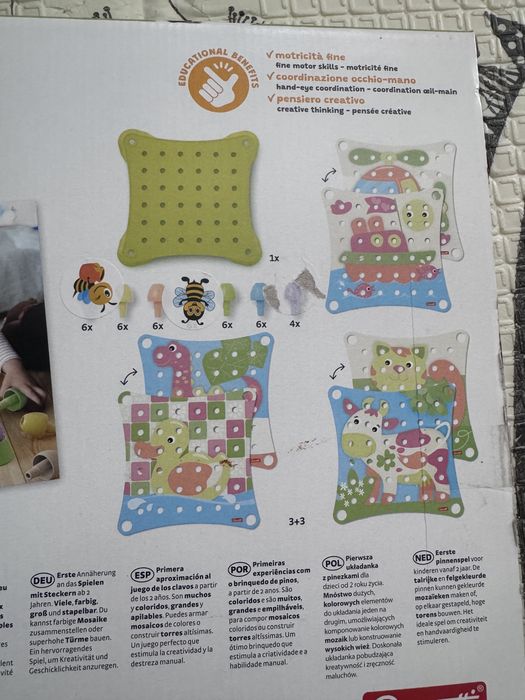 Joc educativ Quercetti Jumbo Peggy Evo PlayEco+ (2 ani+)