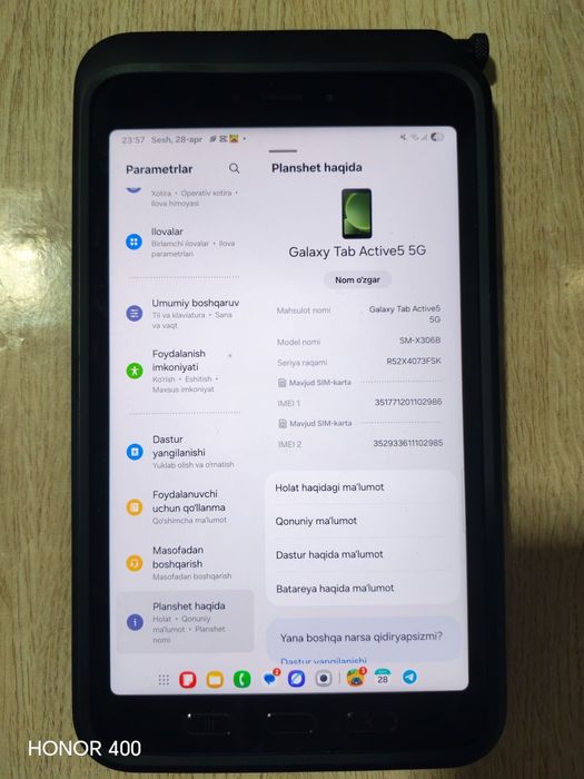 Planshet samsung tab 9 5g sotiladi