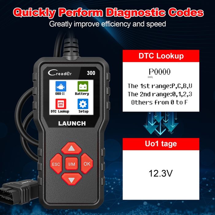Tester Diagnoza Auto LAUNCH Creader OBD2 Scanare si Stergere Coduri