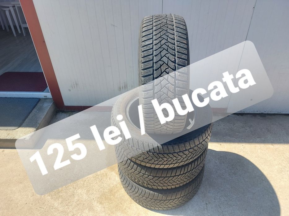 125 lei bucata! Set anvelope M+S/IARNA 205 55 16 Dunlop