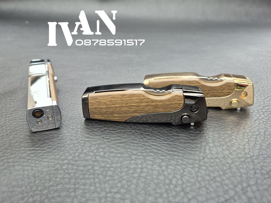 Запалка с вградено автоматично ножче (6 цвята)