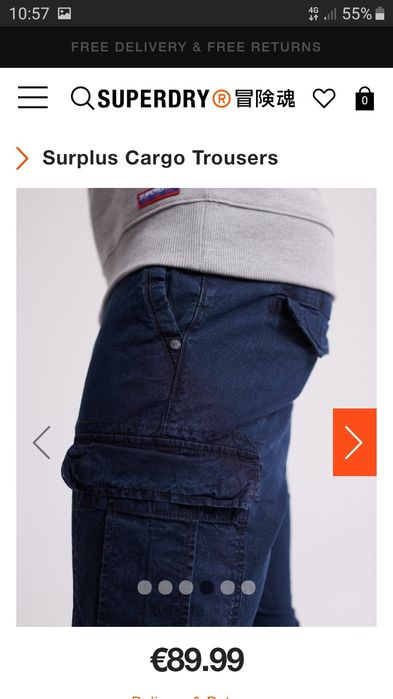 Blugi cargo 31 SUPERDRY