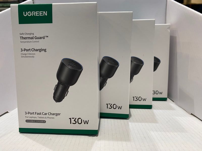 UGREEN 130W 3-Port Fast Car Charger — Автомобильное зарядное устройств