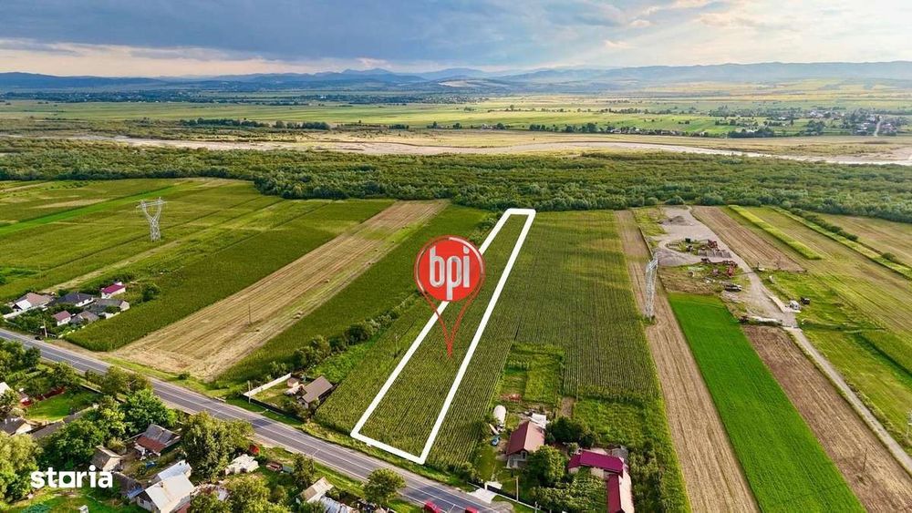 SE VINDE teren intravilan de 1,05ha, cu deschidere de 28ml la E85