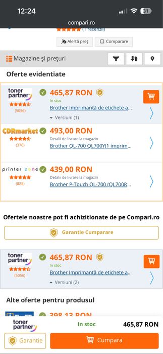 Imprimanta termica etichete Brother ql 700