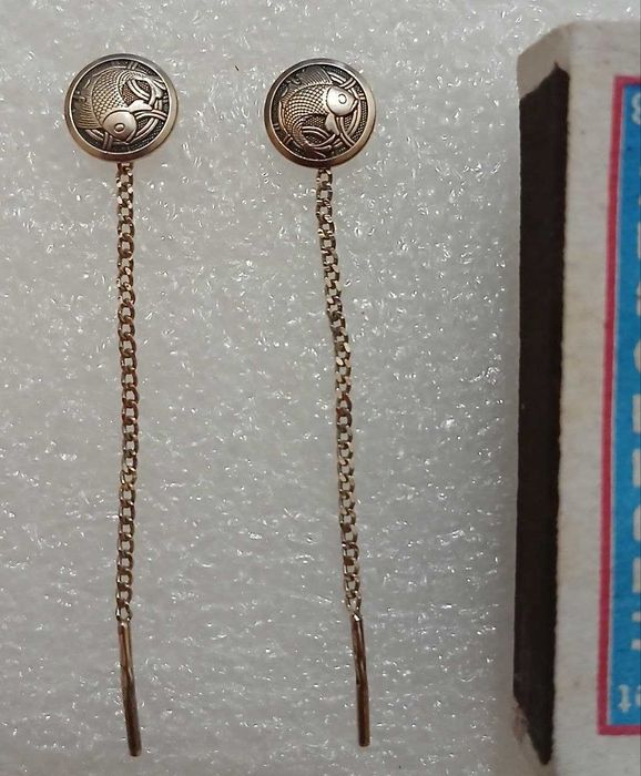 Серьги с кольцом Сова.