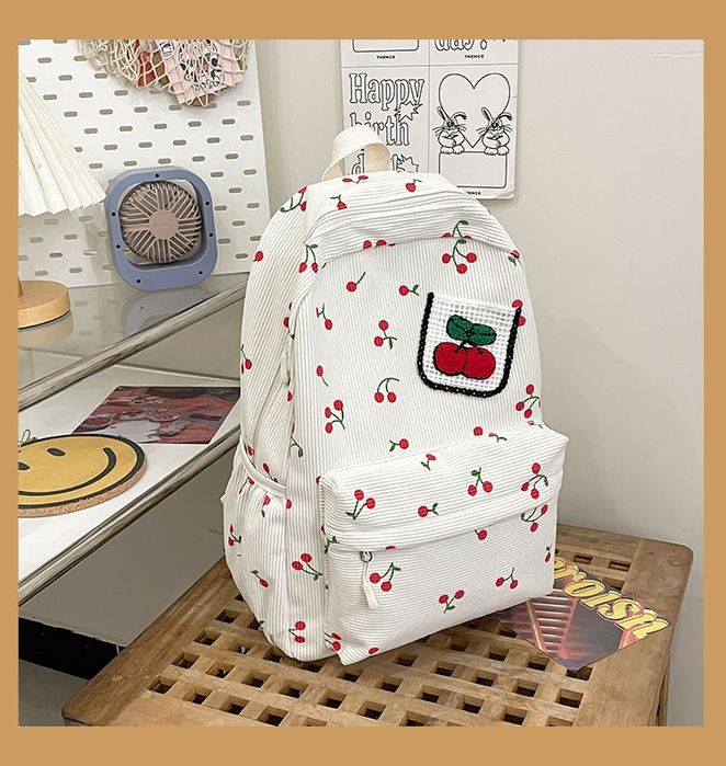 Женский вельветовый рюкзак большой вместительный удобный 
ориентир мет