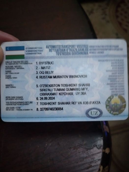 Matiz oq 2004 yil