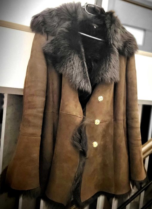 Cojoc piele femei Shearling,ca NOU! Nr 44,Made in Italy