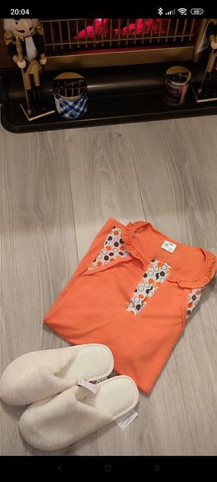 Set pijama nouă corai, bumbac 100%, mărimea 40-L