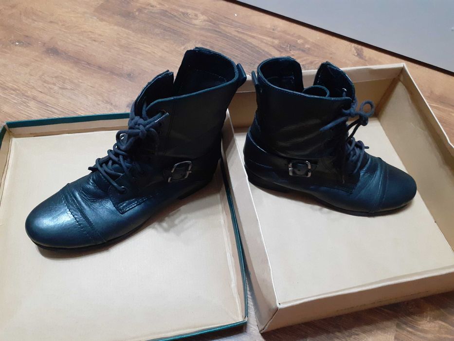 Cizme piele fete/dama marime 37-negre