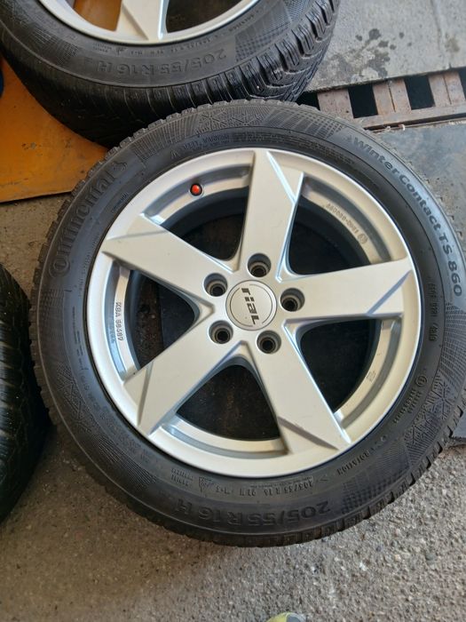 Jante aliaj RIAL STARE CA NOI , R16 , 5x112 , 7Jx16H2 , ET35  ,echipate cu anvelope de IARNĂ  205/55/R16 CONTINENTAL DOT 2019