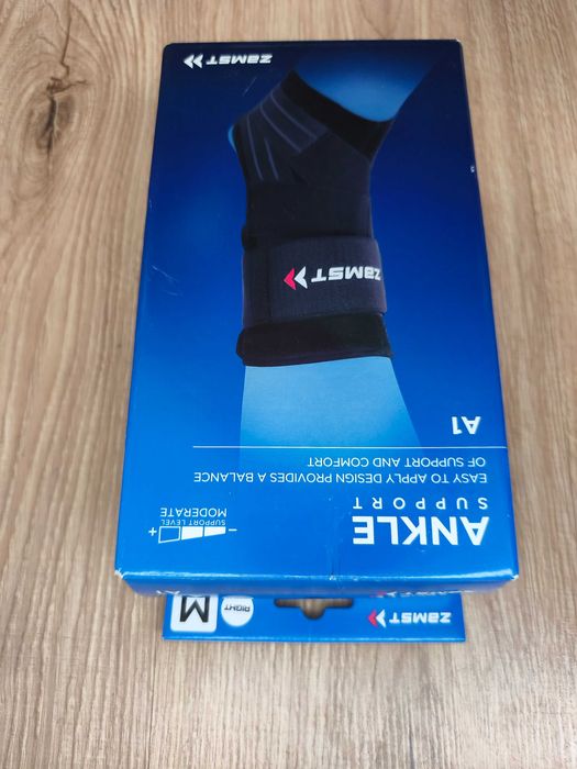 Чисто Нова Ортеза за Глезен Zamst A1 Black (Размер M - За ДЕСЕН крак)