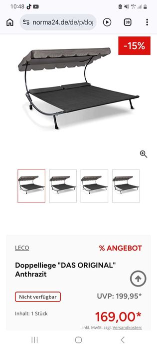 Sezlong dublu cu umbrela