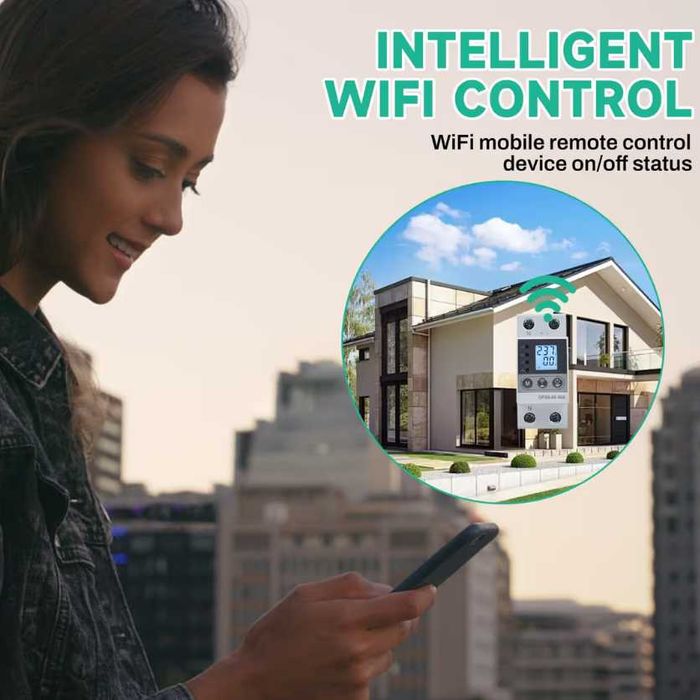 Contor WiFi 40A cu masurare inteligenta a consumului de energie