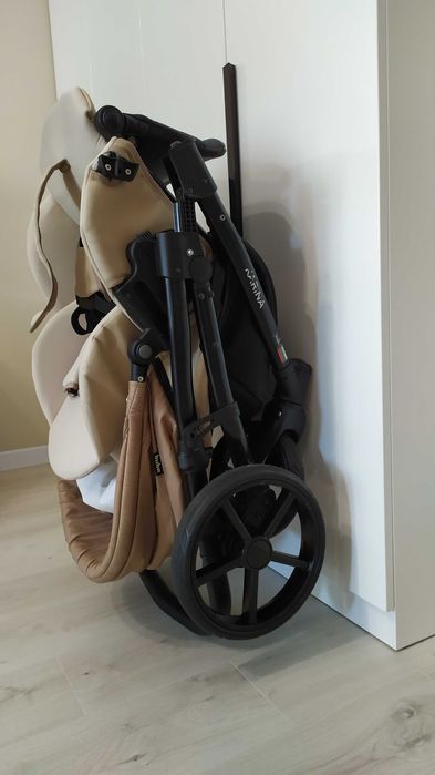 Бебешка количка 3в1 Buba Karina Light Beige / Светла Бежова