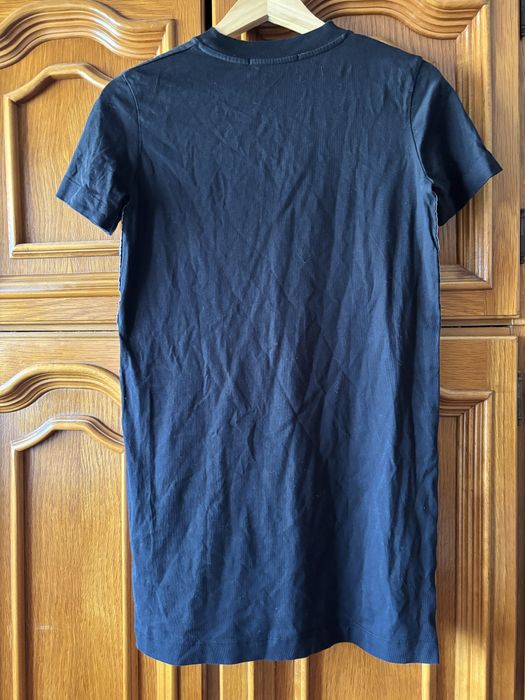 Rochie Calvin Klein Jeans neagră, mărimea S, 100% bumbac, logo lateral