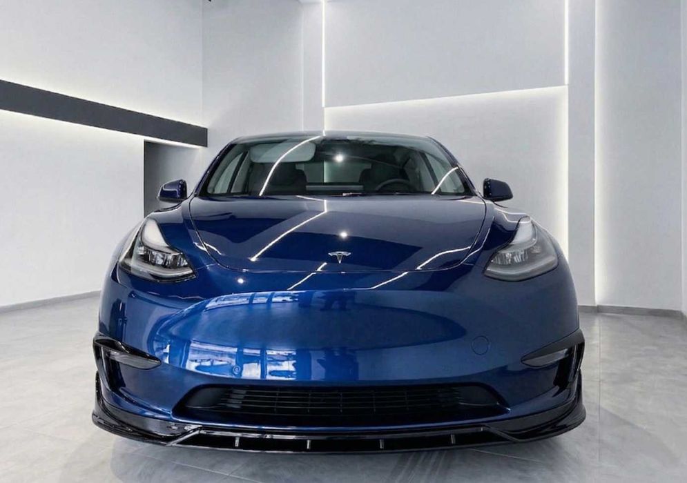 Преден лип спойлер за тесла модел у / tesla model y lip / добавка за предна броня / нож