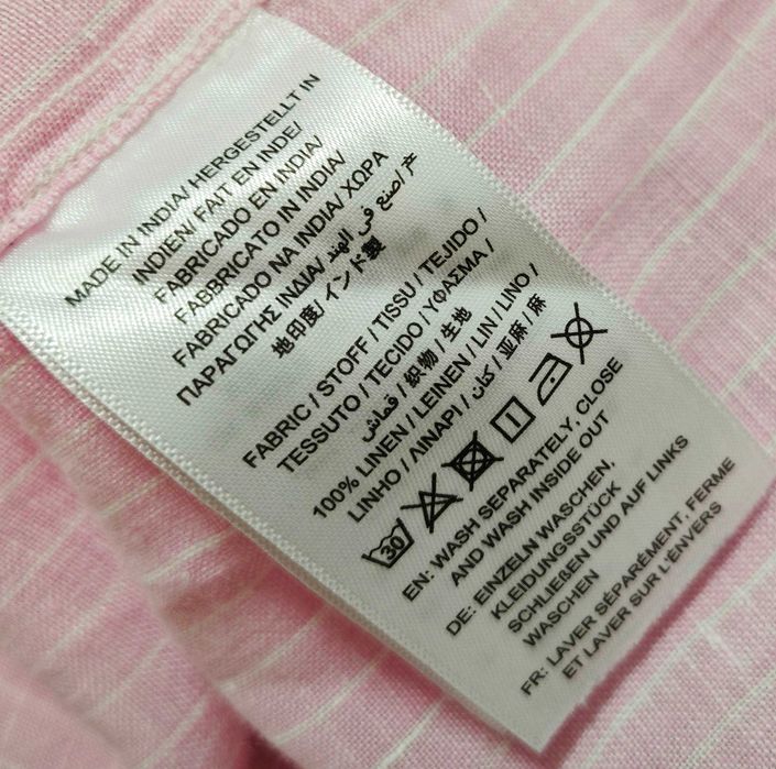 GANT 100% Ленена розова мъжка риза размер 3XL / XXXL