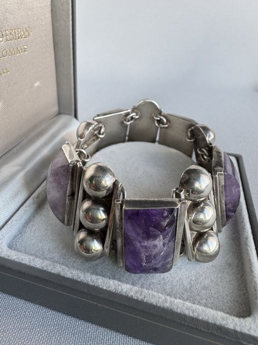 Bratara din argint si ametiste