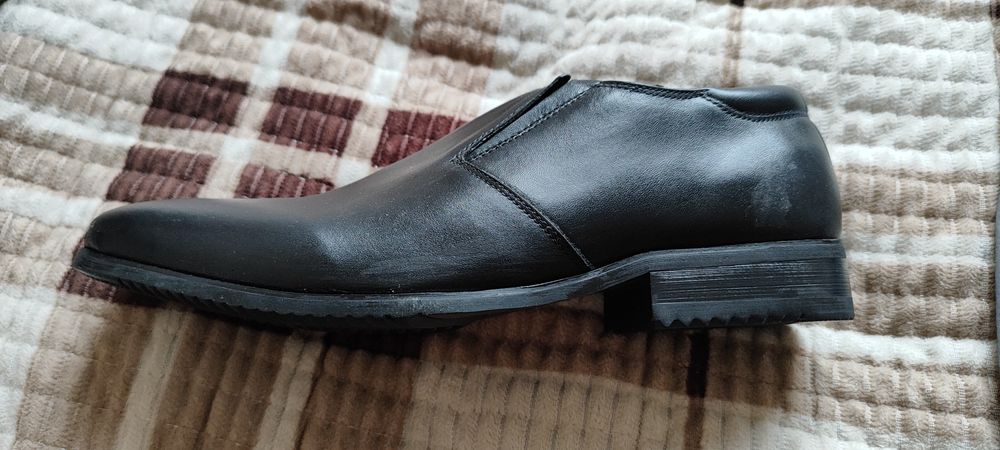 Туфли кожаные черного цвета