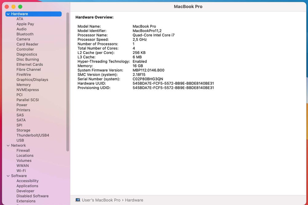 Apple MacBook Pro 15" (Mid-2015, Retina), 16GB RAM, SSD, кирилица