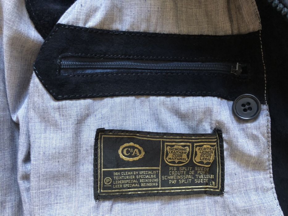 Geaca Piele Naturala Bomber Simplu Casual Barbati | Marime M L (Navy)