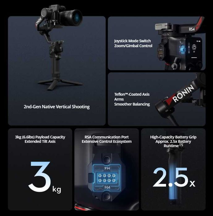 Стабилизатор DJI RS 4 Bluetooth управление. Есть доставка