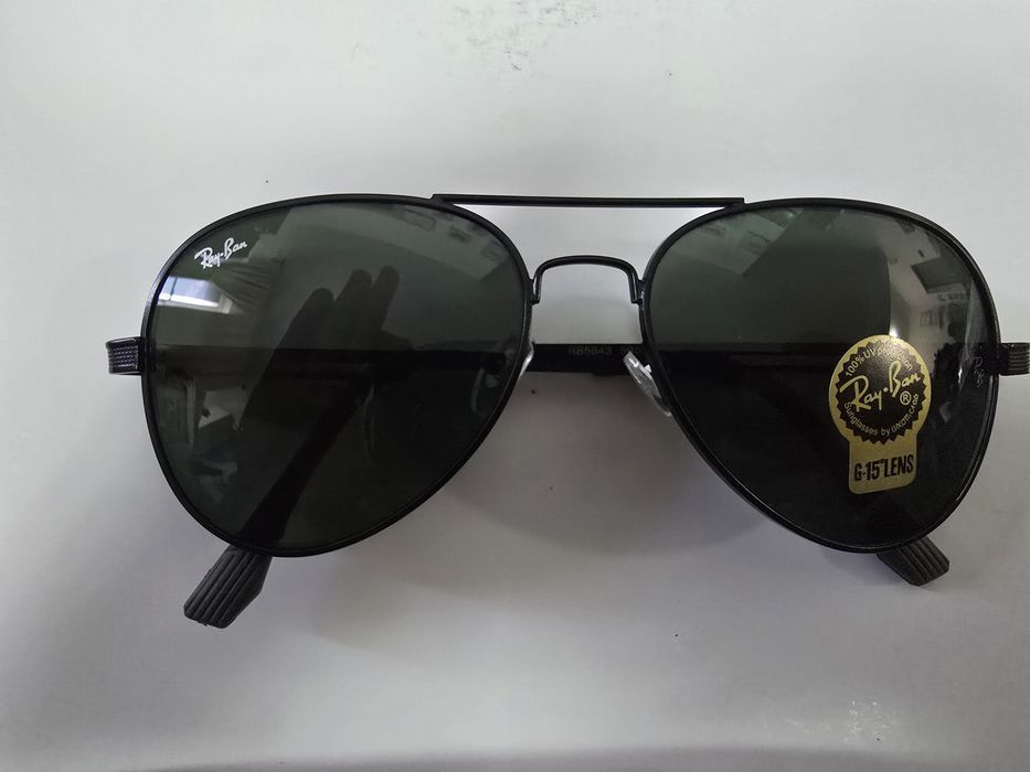 Ochelari de soare Rayban RB5843, noi, lentila sticla, rama neagra, verde