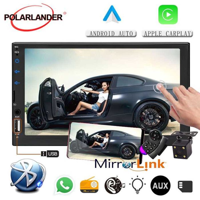 Мултимедия за автомобил 7" Цял тъч дисплей + mirror link. 1680M