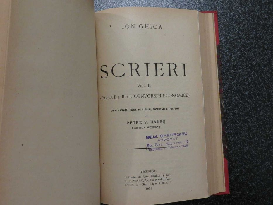 Scrieri  Ion Ghica  vol. l+ll=lll 1914  vol.IV 1915