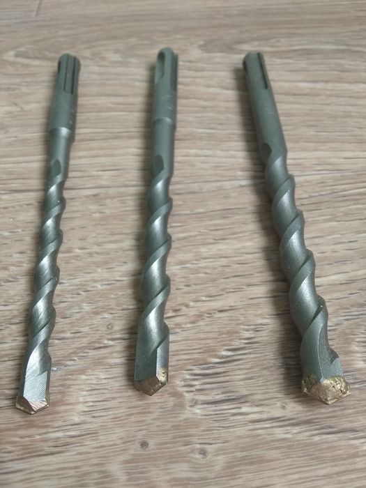 Бур 3 штуки, комплект свёрл по бетону диаметр 8, 10, 12 мм.