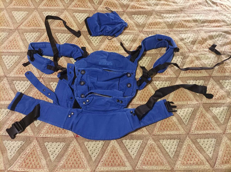 Детски / бебешки слинг син, Moby Aria blue