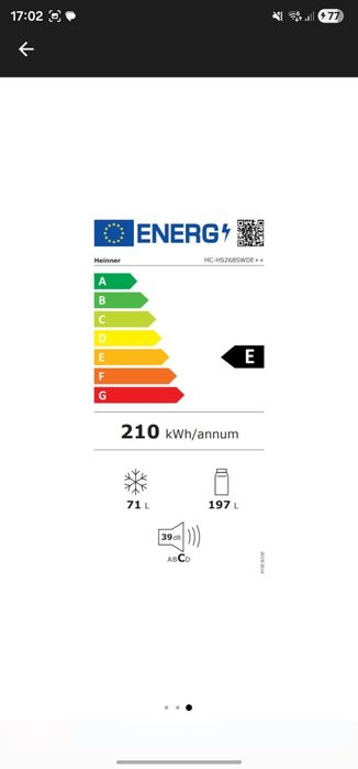 Combina frigorifica Heinner