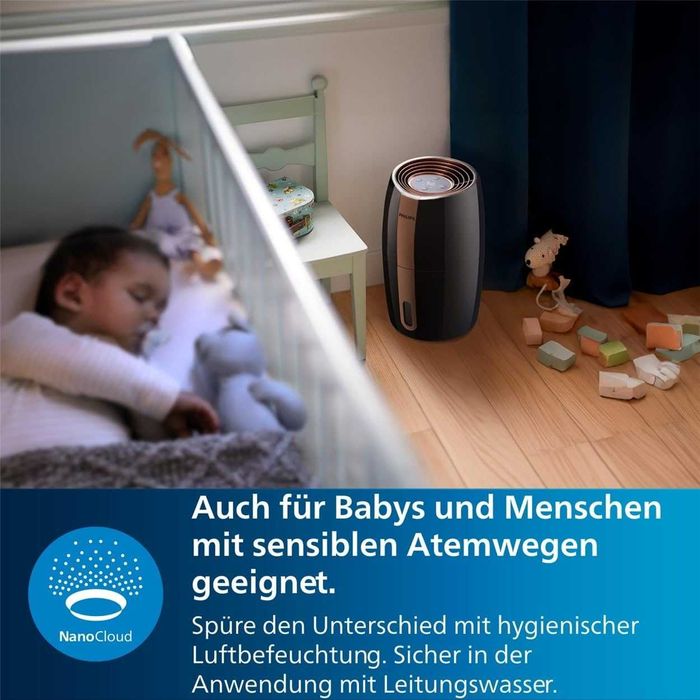 Овлажнител за въздух Philips 2000, технология NanoCloud HU2718/10, (33 dB)